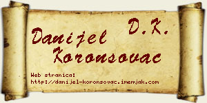 Danijel Koronsovac vizit kartica